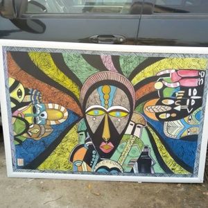 Oil painting on canvas signed 4ft by 3ft.